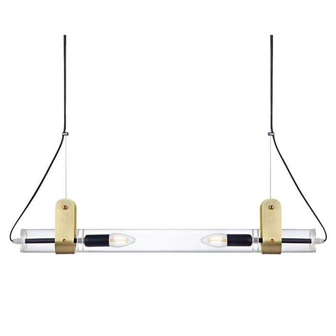 Люстра ReTube Pendant Double Латунь Люстра ReTube Pendant Double Латунь в Рязани | Loft Concept