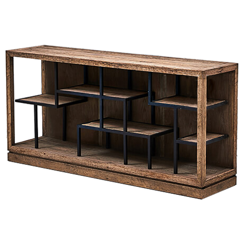 Стеллаж в стиле Лофт Geometric Loft Rack S Коричневый Черный Стеллаж в стиле Лофт Geometric Loft Rack S Коричневый Черный в Рязани | Loft Concept