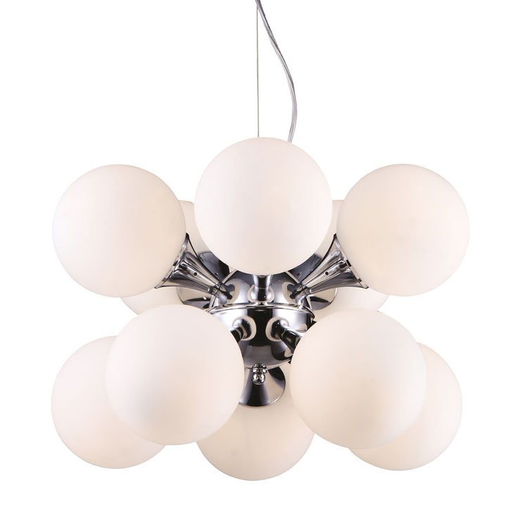 Люстры MOONDROP Pendant Lamp Хром Белый Люстры MOONDROP Pendant Lamp Хром Белый в Рязани | Loft Concept