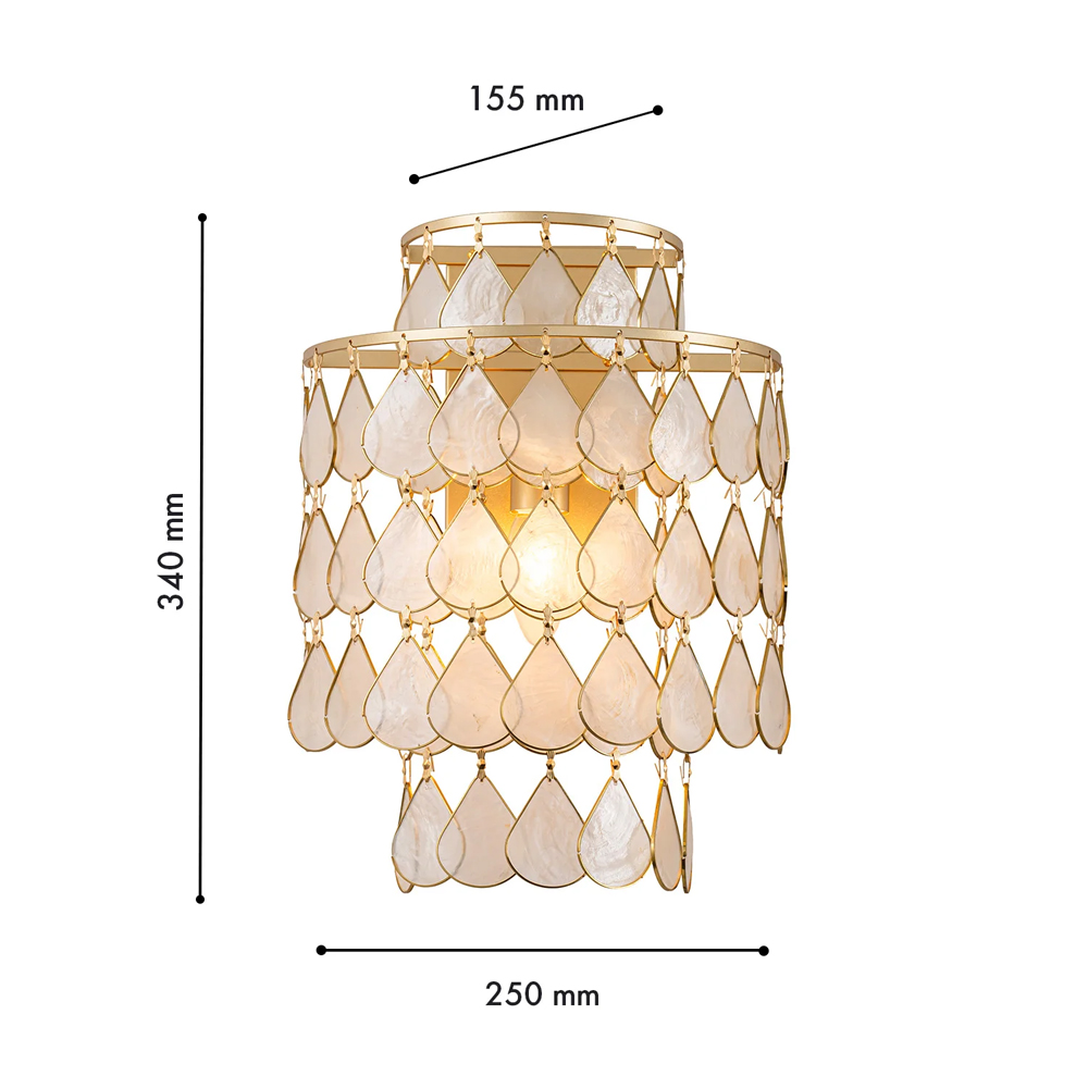 Бра с декором из натуральной морской ракушки Iridescent Light в Рязани