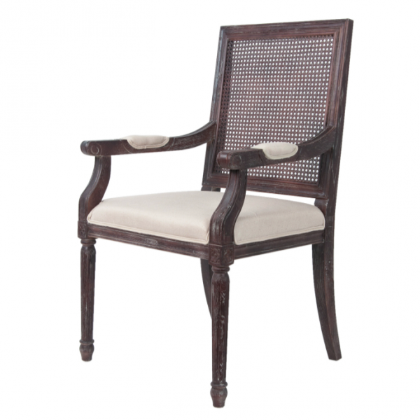 Стул French chairs Provence Garden Brown ArmChair Коричневый Бежевый в Рязани | Loft Concept 