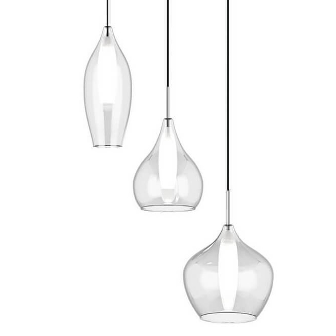 Люстра Candiano Transparent Triple Прозрачный Хром Люстра Candiano Transparent Triple Прозрачный Хром в Рязани | Loft Concept