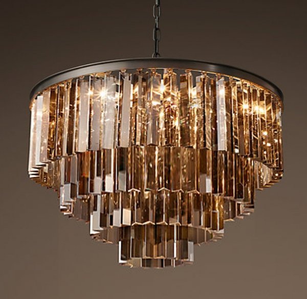 Люстра RH 1920s Odeon Smoke Glass Fringe Chandelier -60 Черный Люстра RH 1920s Odeon Smoke Glass Fringe Chandelier -60 Черный в Рязани | Loft Concept