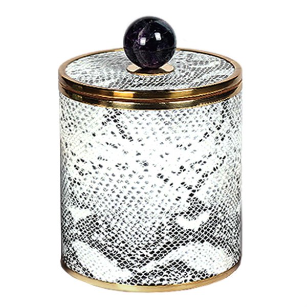 Шкатулка SNAKE CYLINDRE BOX Серый Шкатулка SNAKE CYLINDRE BOX Серый в Рязани | Loft Concept