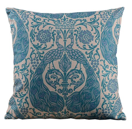 Подушка blue peacock ornament Бирюзовый Подушка blue peacock ornament Бирюзовый в Рязани | Loft Concept
