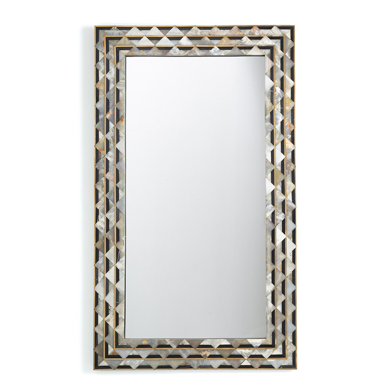 Зеркало Mirror Inlaid Stones Черный Зеркало Mirror Inlaid Stones Черный в Рязани | Loft Concept