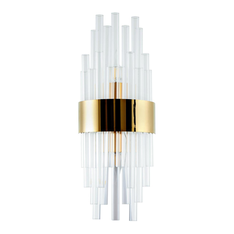 Бра на 2 лампы Flutes Gold Золотой Бра на 2 лампы Flutes Gold Золотой в Рязани | Loft Concept