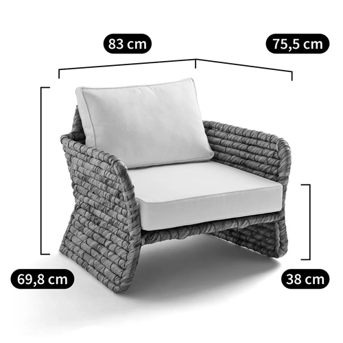 Кресло из плетеного гиацинта Gardner Wicker Armchair Кресло из плетеного гиацинта Gardner Wicker Armchair в Рязани