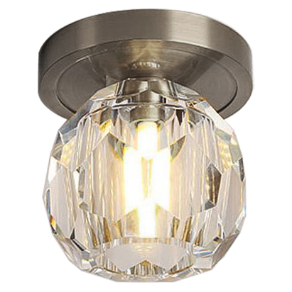 Потолочный светильник Boule de Cristal Single ceiling light Никель Прозрачное Стекло Потолочный светильник Boule de Cristal Single ceiling light Никель Прозрачное Стекло в Рязани | Loft Concept