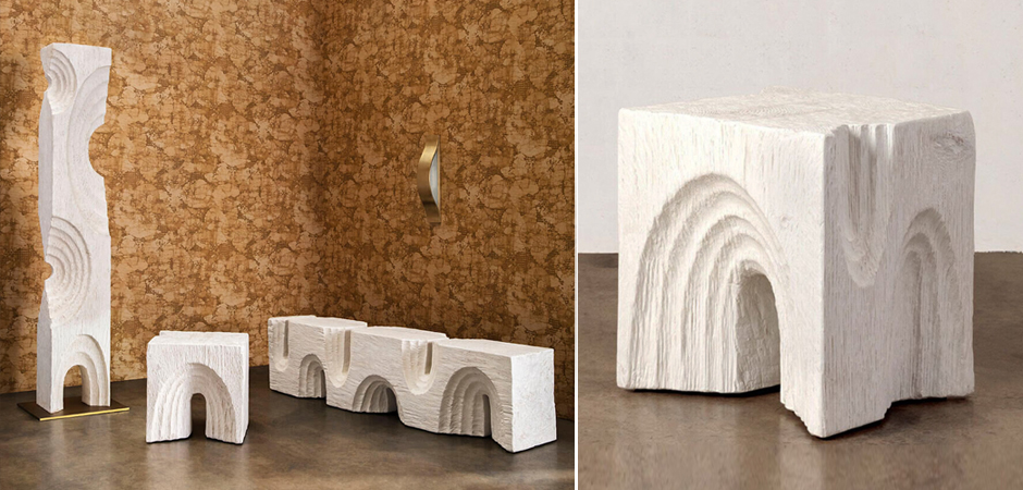 Приставной стол Kelly Wearstler Белый Echo Stool Приставной стол Kelly Wearstler Белый Echo Stool - Loft-Concept в Рязани