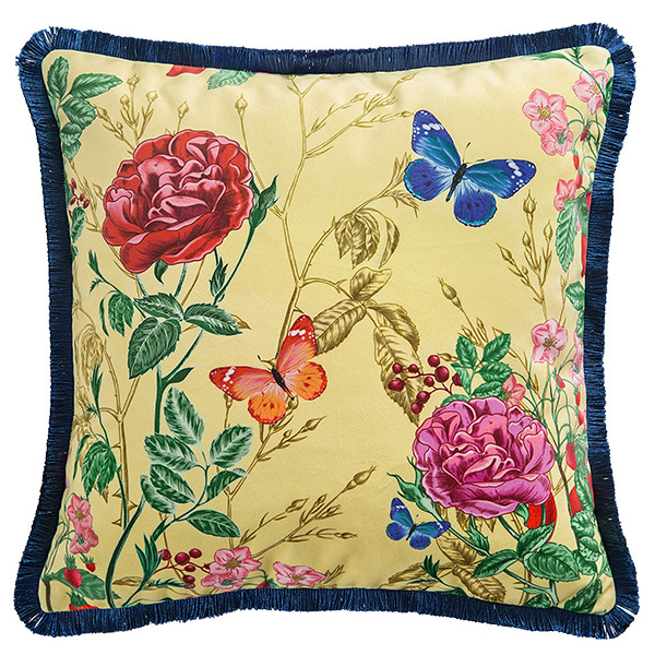 Декоративная подушка Flowers and Butterflies Мульти Декоративная подушка Flowers and Butterflies Мульти в Рязани | Loft Concept