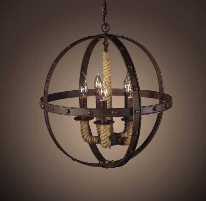 Люстра Spere Loft Rope Light Коричневый в Рязани | Loft Concept 