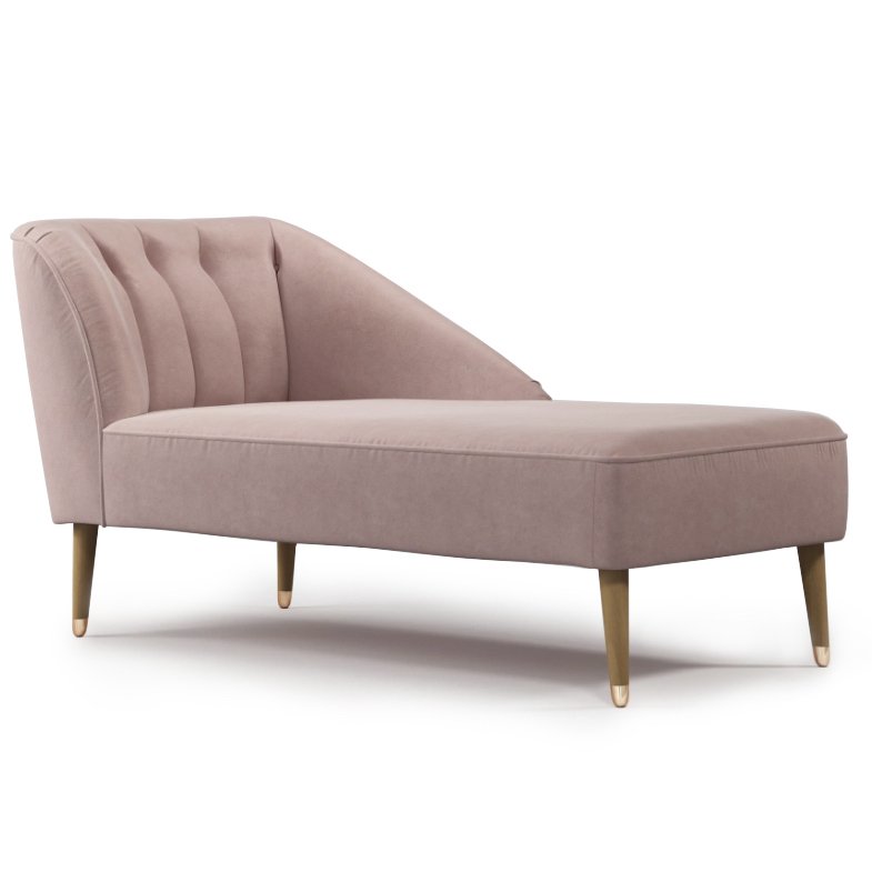 Кушетка Chaise Longue, Pink Cotton Velvet Розовый пастельный Кушетка Chaise Longue, Pink Cotton Velvet Розовый пастельный в Рязани | Loft Concept