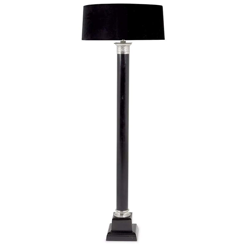 Торшер Eichholtz Floor Lamp Monaco Никель Черный в Рязани | Loft Concept 