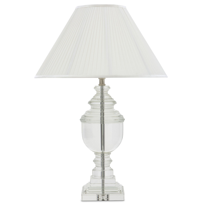 Настольная лампа Eichholtz Table Lamp Noble Прозрачный Белый Никель Настольная лампа Eichholtz Table Lamp Noble Прозрачный Белый Никель в Рязани | Loft Concept