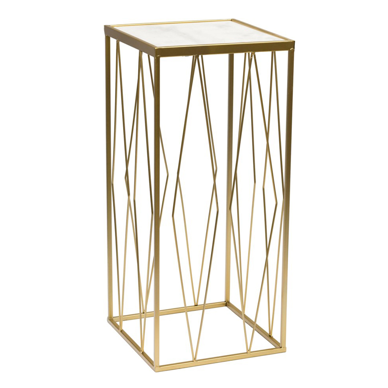 Подставка Geometric Interior Stand белый мрамор Золотой Белый Мрамор Bianco Подставка Geometric Interior Stand белый мрамор Золотой Белый Мрамор Bianco в Рязани | Loft Concept