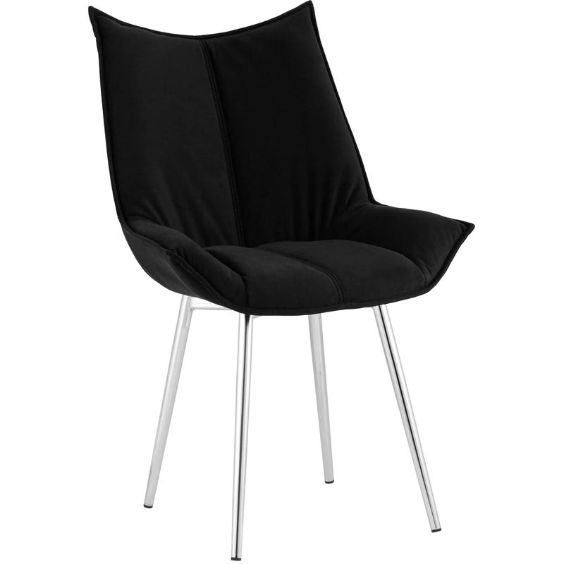 Стул Oslo Chair Черный Велюр Черный Серебряный Стул Oslo Chair Черный Велюр Черный Серебряный в Рязани | Loft Concept