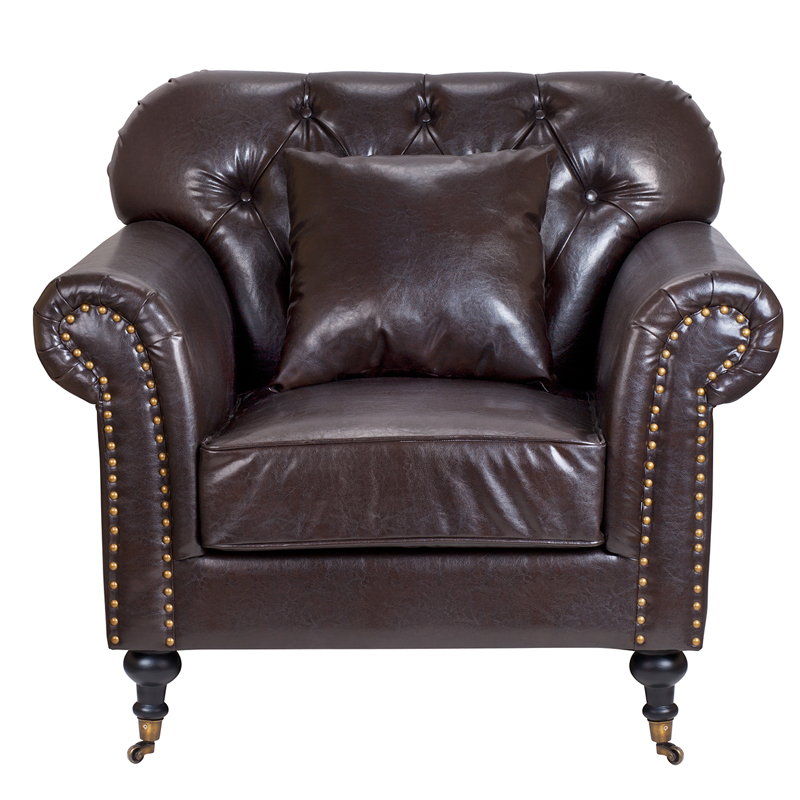 Кресло Taddeo Armchair brown Коричневый Кресло Taddeo Armchair brown Коричневый в Рязани | Loft Concept