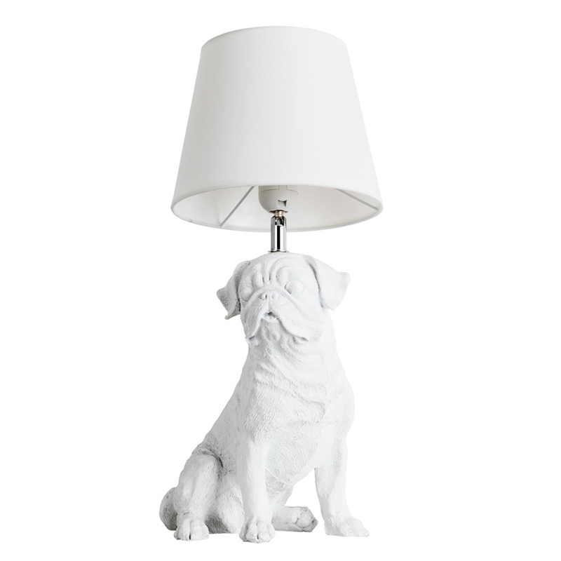 Настольная лампа White Bulldog Table Lamp Белый Настольная лампа White Bulldog Table Lamp Белый в Рязани | Loft Concept