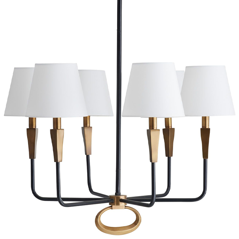 Люстра Arteriors JEREMIAH CHANDELIER Бронза Белый Черный Люстра Arteriors JEREMIAH CHANDELIER Бронза Белый Черный в Рязани | Loft Concept