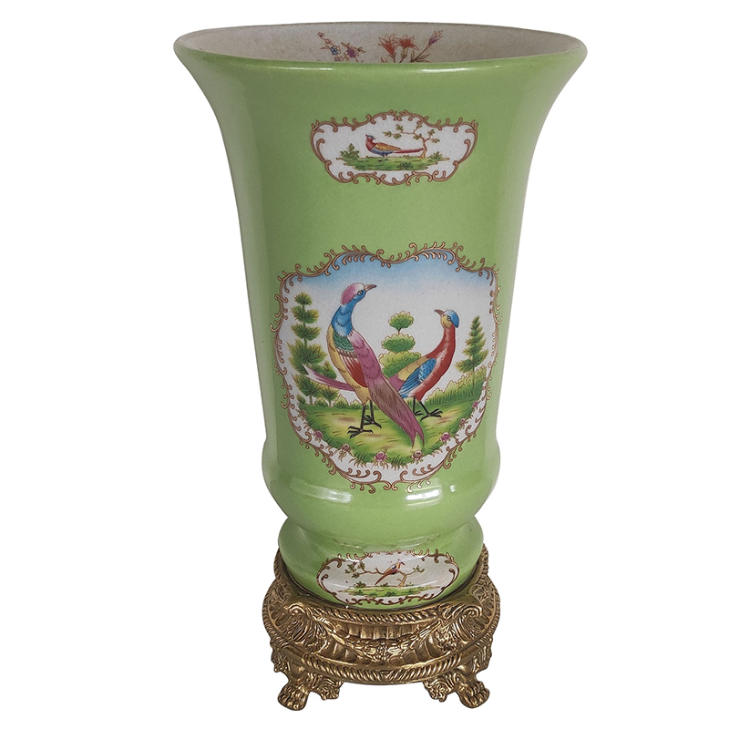Ваза Gabino Green Vase Бронза Мульти Зеленый Ваза Gabino Green Vase Бронза Мульти Зеленый в Рязани | Loft Concept