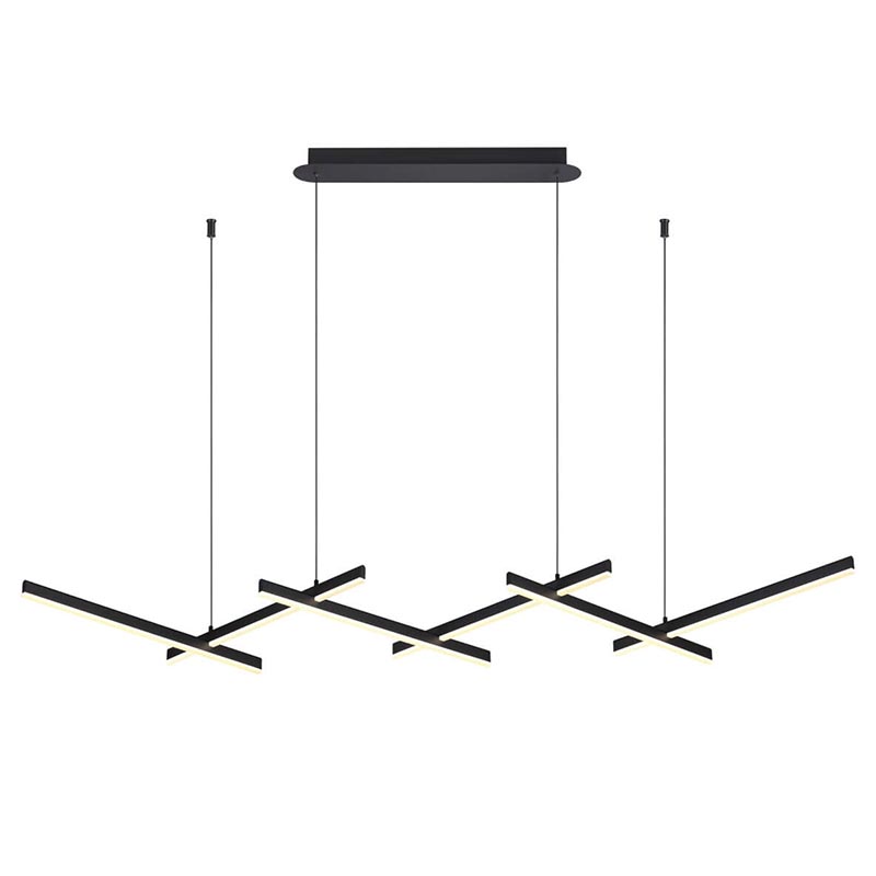 Люстра Rolf Black Lines Linear Chandelier Черный в Рязани | Loft Concept 
