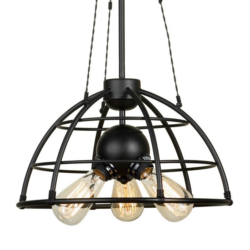 Подвесной светильник Cage Top Pendant Черный в Рязани | Loft Concept 