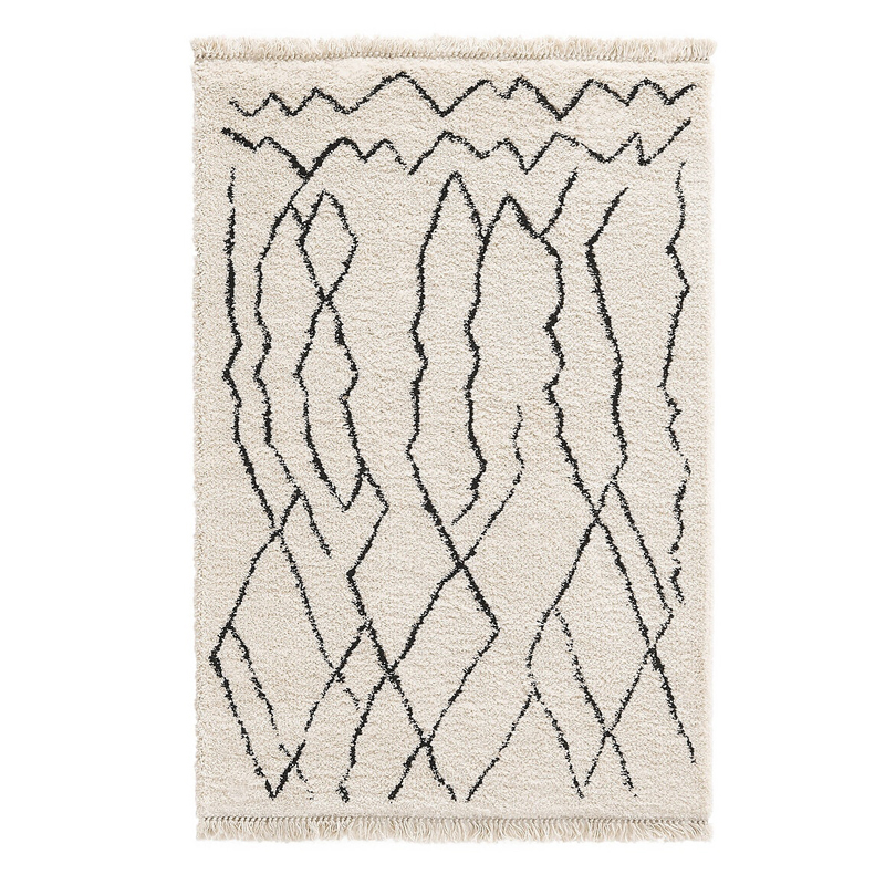 Ковер Oriental Style Carpet II Черно-белый Ковер Oriental Style Carpet II Черно-белый в Рязани | Loft Concept