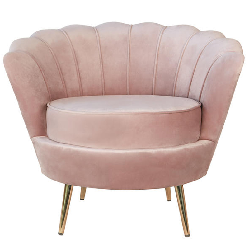 Кресло Розовый велюр Trapezium Pink velvet Розовый пастельный Кресло Розовый велюр Trapezium Pink velvet Розовый пастельный в Рязани | Loft Concept