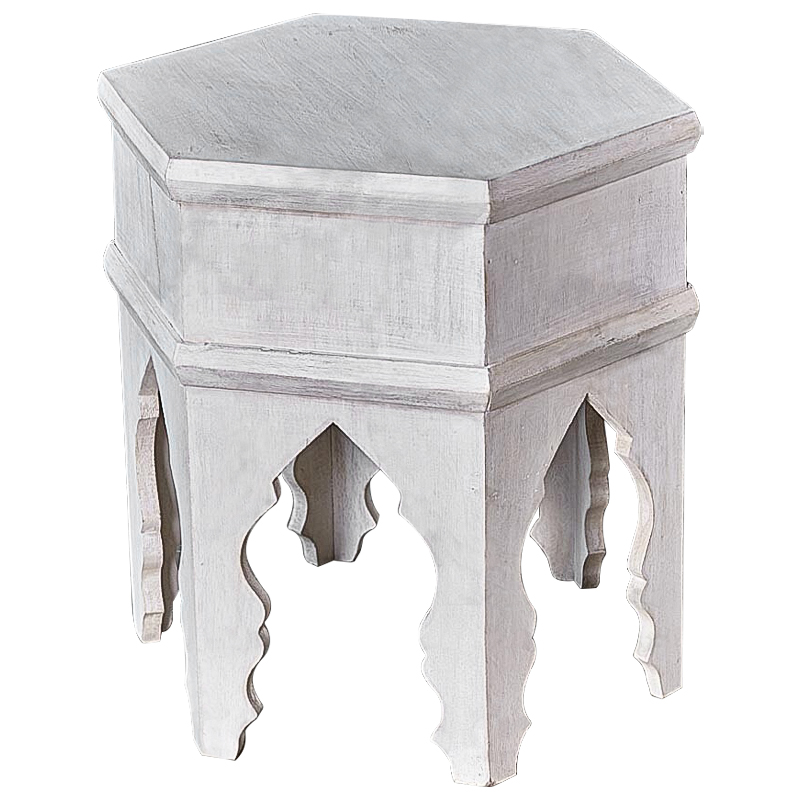 Приставной стол Weimin Grey MangoSide Table Белый Приставной стол Weimin Grey MangoSide Table Белый в Рязани | Loft Concept
