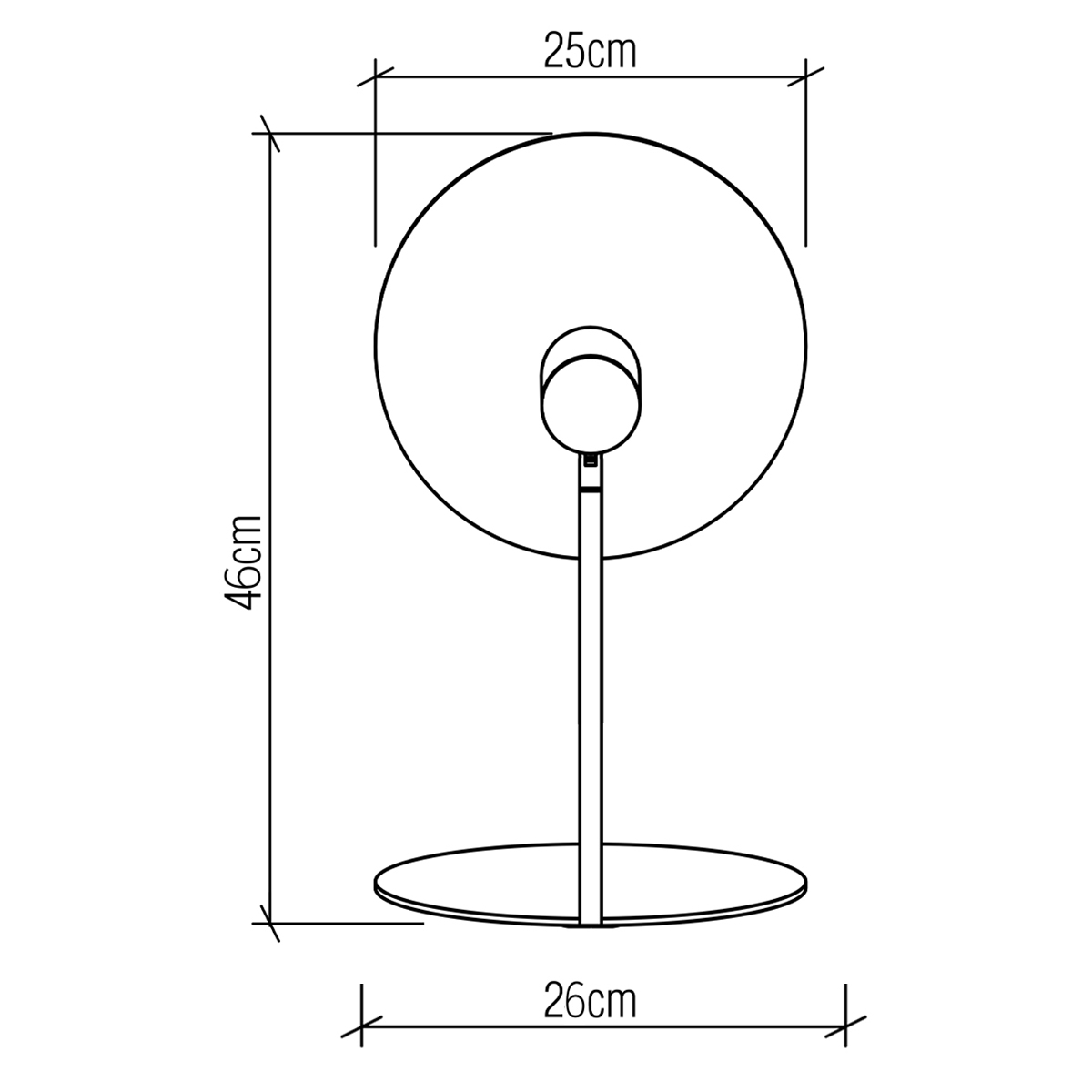 Настольная лампа с круглым деревянным отражателем и черным цилиндрическим плафоном Accord Lighting в Рязани