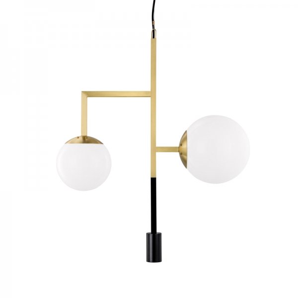 Подвесной светильник Orsjo Decostick Pendant Light Черный Белый Латунь Подвесной светильник Orsjo Decostick Pendant Light Черный Белый Латунь в Рязани | Loft Concept