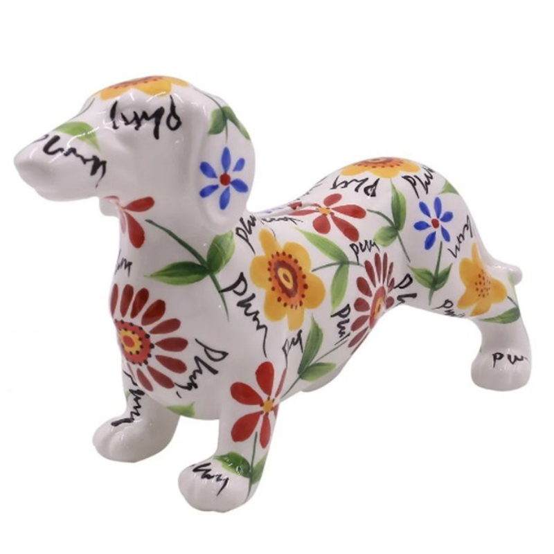 Статуэтка Flower Dachshund Белый Мульти Статуэтка Flower Dachshund Белый Мульти в Рязани | Loft Concept