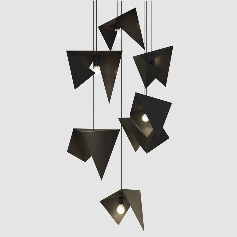 Люстра Chandelier BIRD 7 black LGH0731 Черный матовый Люстра Chandelier BIRD 7 black LGH0731 Черный матовый в Рязани | Loft Concept