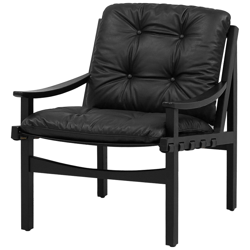 Кресло Bonfils Armchair Черный Золотой Кресло Bonfils Armchair Черный Золотой в Рязани | Loft Concept