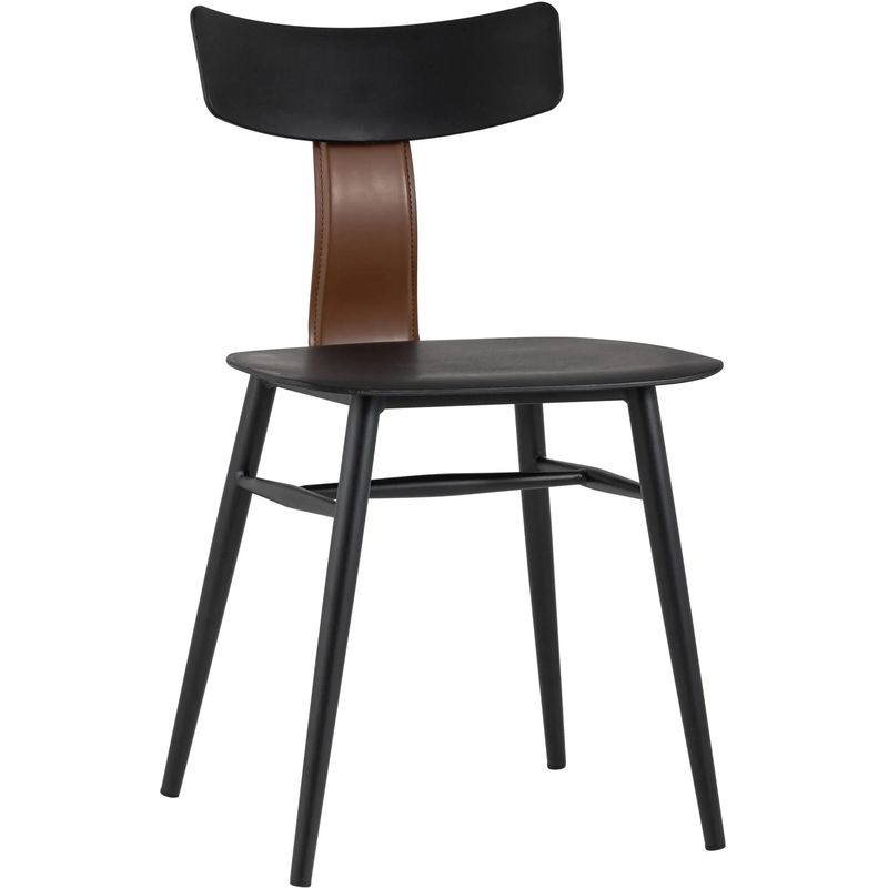 Стул ANT Black Eco-Leather Черный Коричневый Стул ANT Black Eco-Leather Черный Коричневый в Рязани | Loft Concept