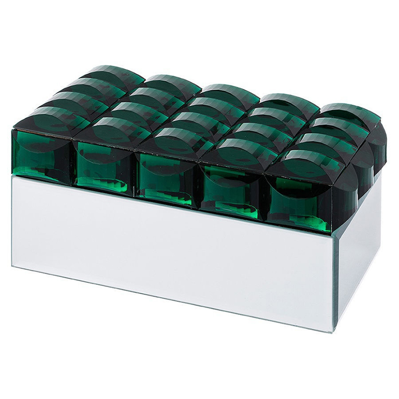 Шкатулка Glass Emerald Mirror Box Изумрудный Зеркало Шкатулка Glass Emerald Mirror Box Изумрудный Зеркало в Рязани | Loft Concept