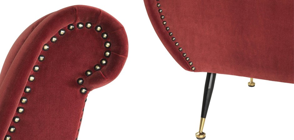 Кресло Eichholtz Chair Giardino Wine Red Кресло Eichholtz Chair Giardino Wine Red - Loft-Concept в Рязани