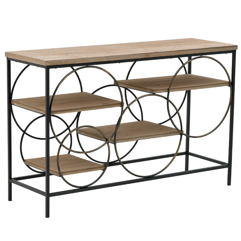 Консоль Circles Loft Console Черный Бежево-серый Консоль Circles Loft Console Черный Бежево-серый в Рязани | Loft Concept