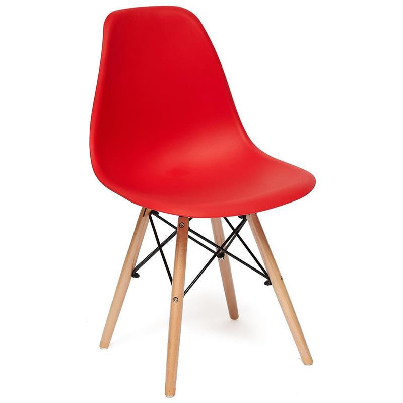 Стул DSW red Красный Древесина в Рязани | Loft Concept 