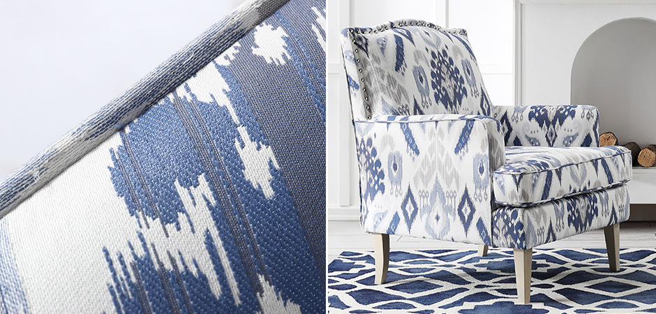 Кресло Armchair Ornament Blue Ikat Кресло Armchair Ornament Blue Ikat - Loft-Concept в Рязани