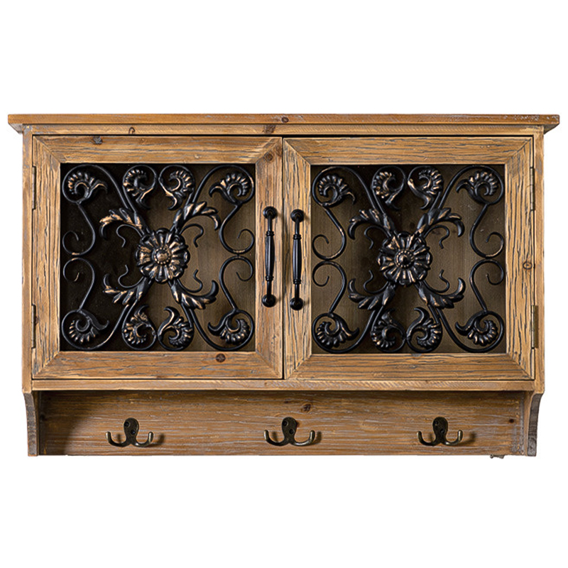 Полка Albert Provence Wood Shelf Коричневый Древесина Черный Прозрачное Стекло Полка Albert Provence Wood Shelf Коричневый Древесина Черный Прозрачное Стекло в Рязани | Loft Concept