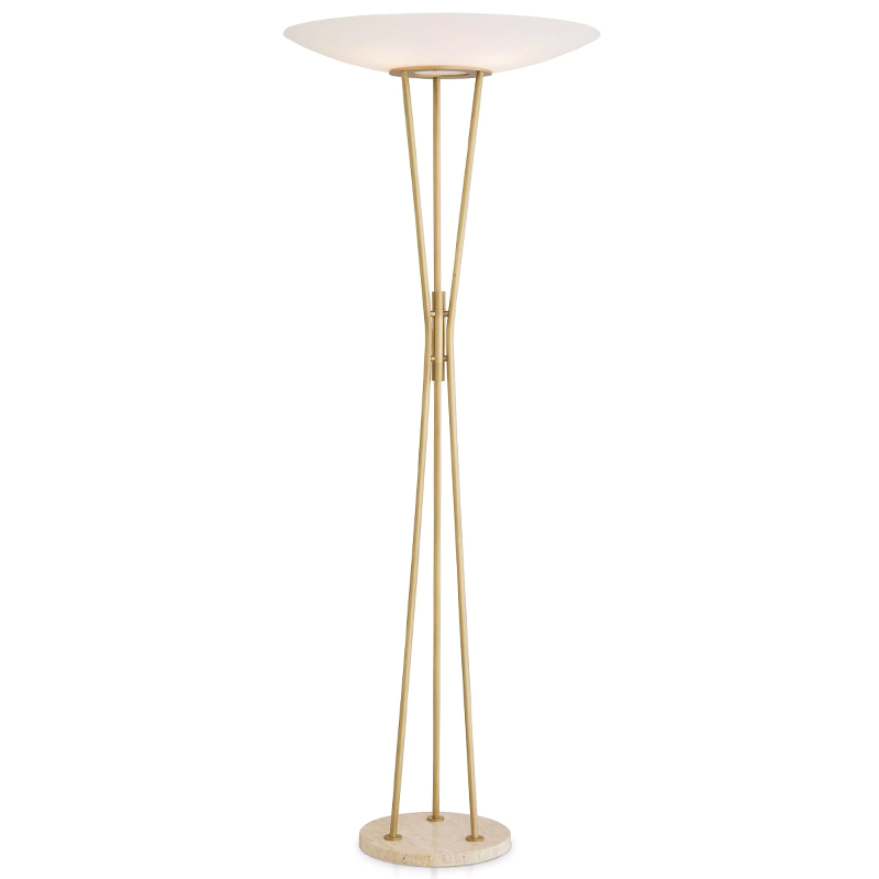 Торшер Eichholtz Floor Lamp Collina Латунь Белый Песочный Торшер Eichholtz Floor Lamp Collina Латунь Белый Песочный в Рязани | Loft Concept