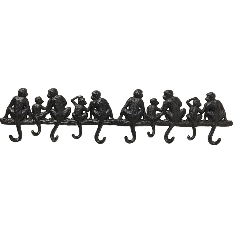 Настенная вешалка Monkey Family L Черный Настенная вешалка Monkey Family L Черный в Рязани | Loft Concept