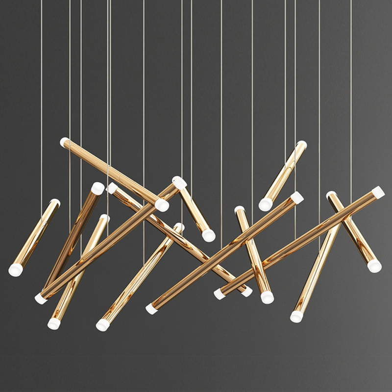 Люстра Dutti D0068 LED Chandelier Modern 14 Глянцевое золото Люстра Dutti D0068 LED Chandelier Modern 14 Глянцевое золото в Рязани | Loft Concept