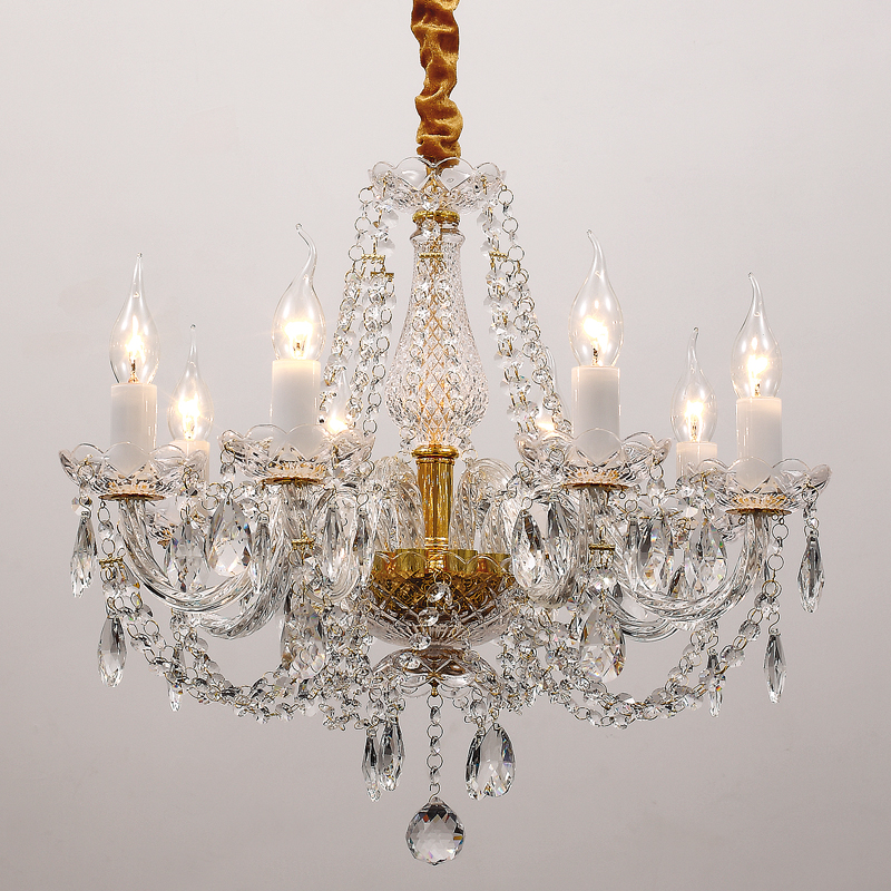 Люстра Melisa Chandelier Прозрачный Глянцевое золото Люстра Melisa Chandelier Прозрачный Глянцевое золото в Рязани | Loft Concept