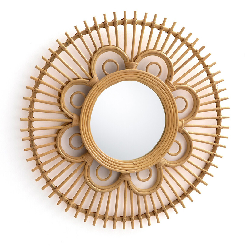 Зеркало Mirror Rattan Round D65 Зеркало Mirror Rattan Round D65 в Рязани | Loft Concept