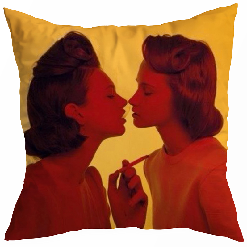 Декоративная подушка Seletti Cushion Smoking Girl Желтый Красный Декоративная подушка Seletti Cushion Smoking Girl Желтый Красный в Рязани | Loft Concept