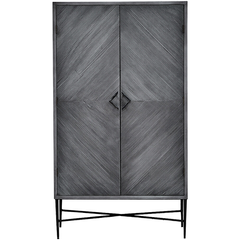 Шкаф Macayo Wardrobe Серый Черный Коричневый Шкаф Macayo Wardrobe Серый Черный Коричневый в Рязани | Loft Concept