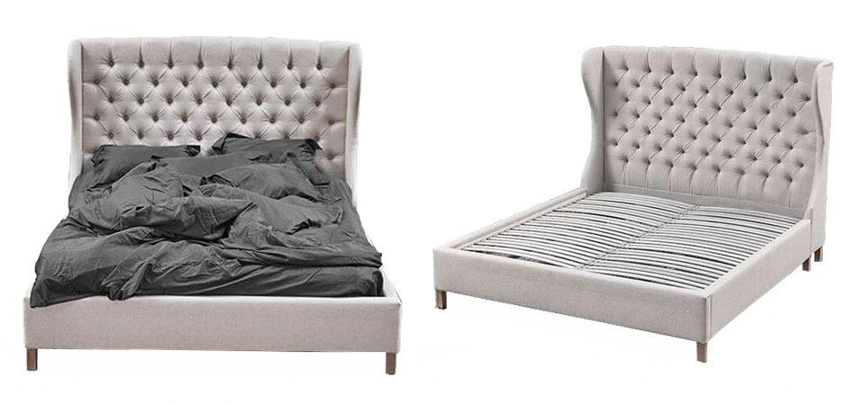 Кровать Aivengo Bed Light Gray Кровать Aivengo Bed Light Gray - Loft-Concept в Рязани